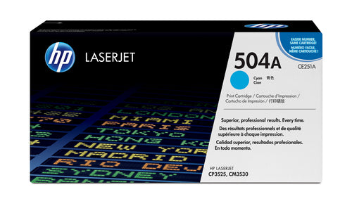 HP 504A Cyan Original LaserJet toner cartridge