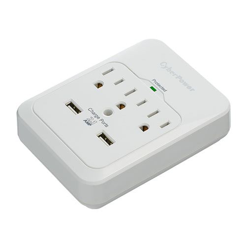 Surge Protector CyberPower CSP300WUR1 600 Joules 3 AC Outlets