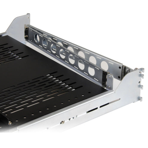 2U Vented Sliding Server Rack Shelf 19 Inch Adjustable Depth 125lb Capacity