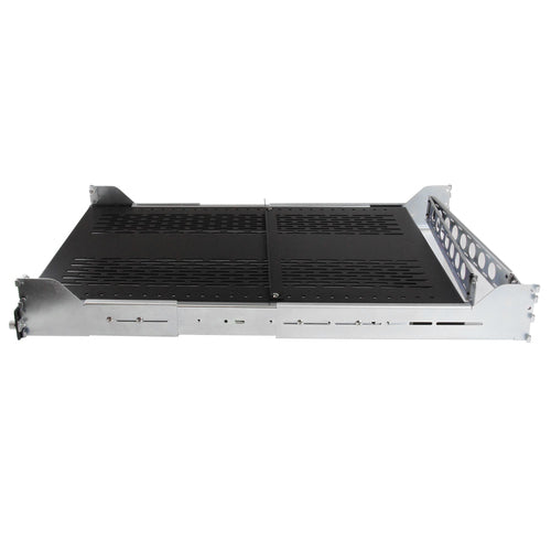 2U Vented Sliding Server Rack Shelf 19 Inch Adjustable Depth 125lb Capacity