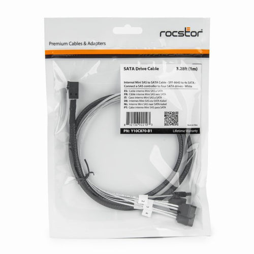 Rocstor Y10C870-B1 SATA cable