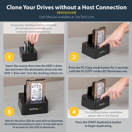 StarTech.com SDOCK2U33RE media duplicator
