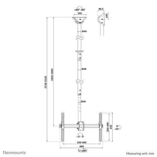 Neomounts CL35-440BL16XL TV mount/stand