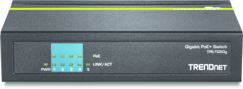 Gigabit Ethernet Switch Trendnet TPE-TG50g 1000 Mbps PoE Unmanaged