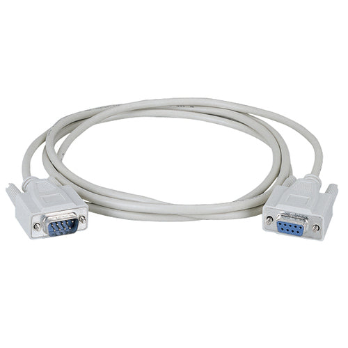 DB9 Serial Cable 3M Male to Female Black Box White Connector
