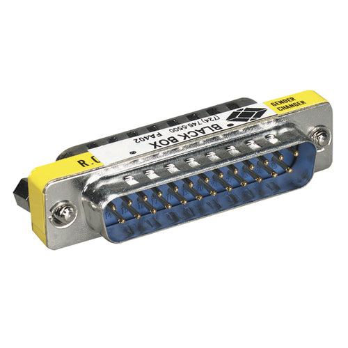 DB25 Cable Gender Changer Black Box Metallic Yellow