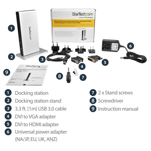 StarTech.com USB3SDOCKDD laptop dock/port replicator