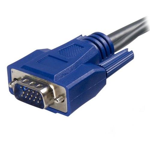 Ultra-Thin 6ft USB VGA KVM Cable Black 1.8m Male/Male