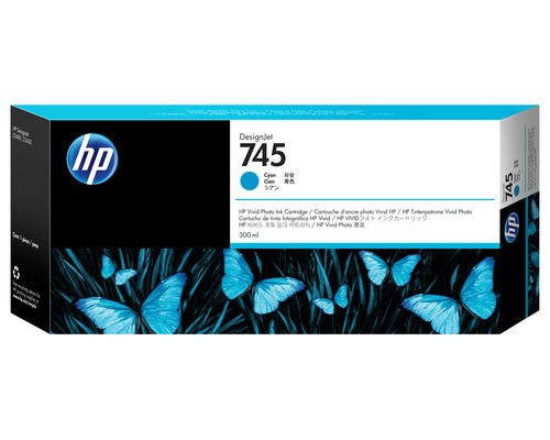 HP 745 300-ml DesignJet Cyan Ink Cartridge print head