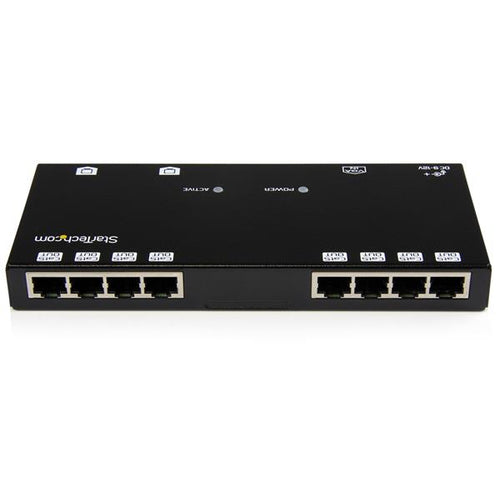 8 Port VGA Video Extender over Cat 5 1600x1200 150m StarTech.com Black