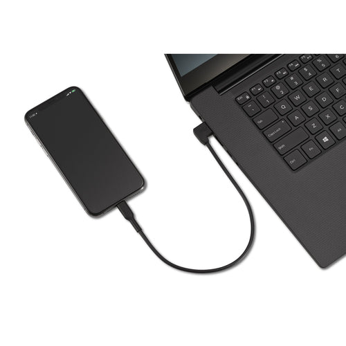 Kensington Lade- und Synchronisationskabel, USB auf Lightning, 0,285 m, Schwarz – 5er-Pack