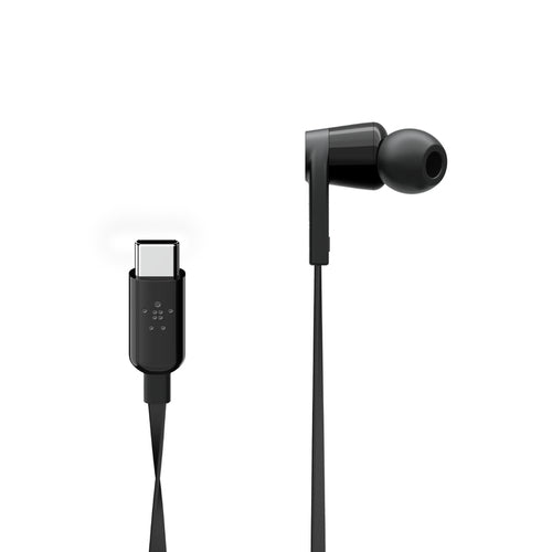 Kabelgebundene Kopfhörer Belkin ROCKSTAR Schwarz für Anrufe & Musik