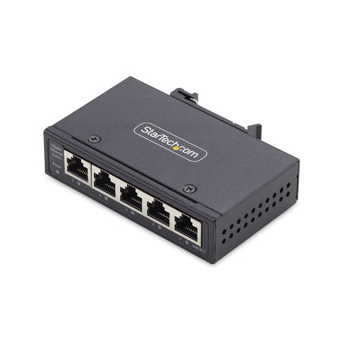 5-Port Unmanaged Industrial Gigabit Ethernet Switch DIN-Schienen-/Wandmontage IP30 Robustes Design