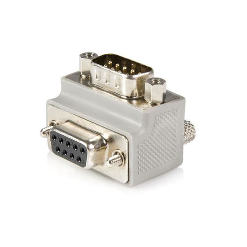 DB9 Serial Cable Adapter Right Angle M/F Connector Type 1 Grey