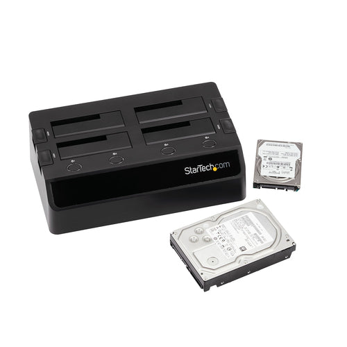 StarTech.com SDOCK4U33 4-Bay USB 3.0 to SATA Docking Station - Black - Hot-Swap, SSD/HDD Support