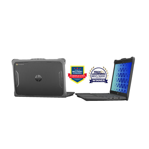 MAXCases EXTREME SHELL-F2 SLIDE CASE FÜR HP FORTIS CHROMEBOOK G11 14 (GRAU/KLAR)