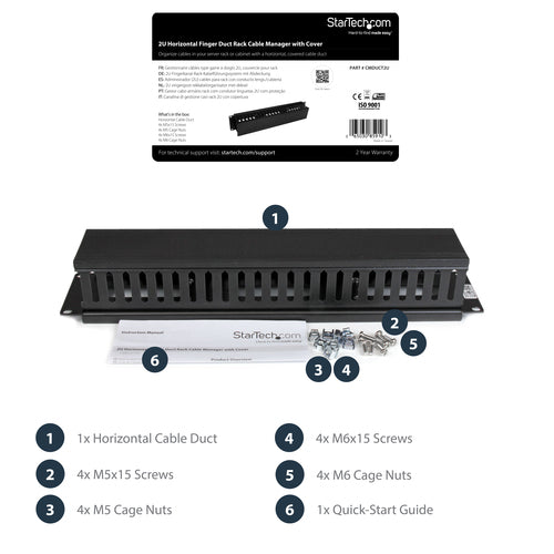 StarTech.com CMDUCT2U rack accessory