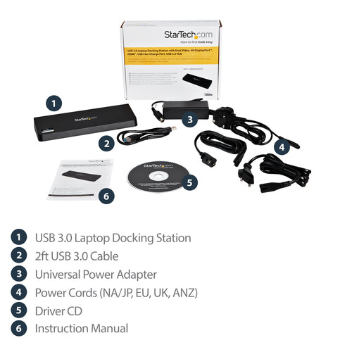 StarTech.com USB3DOCKHDPC laptop dock/port replicator