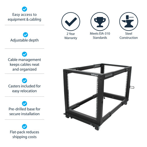 StarTech.com 4POSTRACK12U rack cabinet