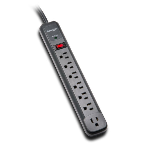 Kensington K38217NA Surge Protector - 540J, 7 AC Outlets, 1.8m Cable | Grey Power Strip