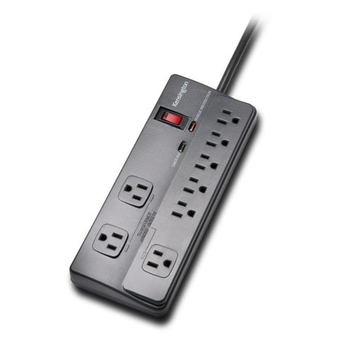 Kensington K38218NA Surge Protector - 8 AC Outlets, 1080J, 1.8m, Grey