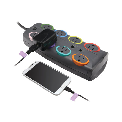 Surge Protector Kensington K62690NA 2490 Joules 8 AC Outlets 2.4m Cord