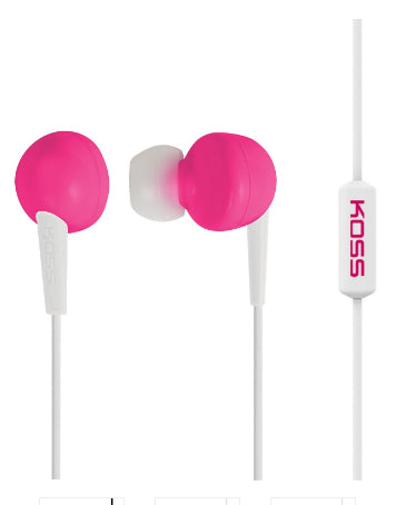 Wired Headset Koss KEB6i 16-20000Hz Pink for Calls/Music