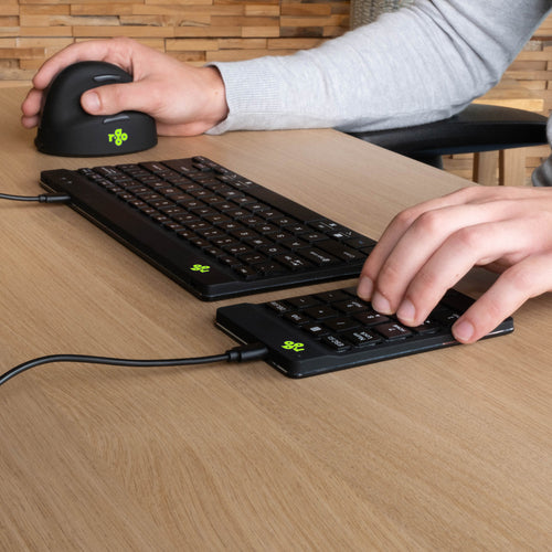 Ergonomic Wired Numeric Keypad R-Go Tools USB Break Software Black
