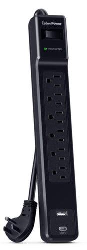 Surge Protector CyberPower CSP604UC 6 Outlet 1500J USB NEMA 5-15R
