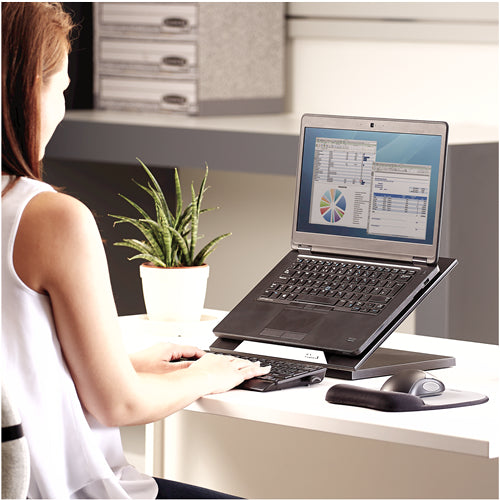 Fellowes Designer Suites Laptopständer – Schwarz – 43,2 cm – Ergonomischer Ständer