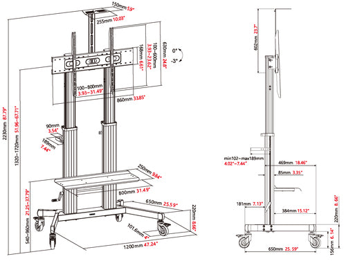 Vision VFM-F27 TV mount/stand