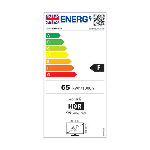 50 Inch LG NanoCell 4K Smart TV 3840 x 2160 Wi-Fi