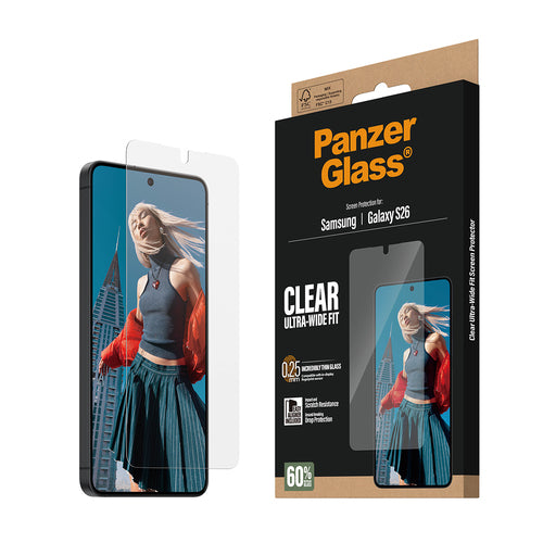 PanzerGlass ® Screen Protector Samsung Galaxy S26 | Ultra-Wide Fit w. EasyAligner