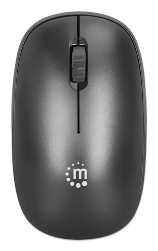 Wireless Optical Mouse Manhattan MW3050 1200 DPI 2.4GHz USB-A Ambidextrous Black