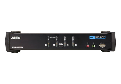 KVM Switch ATEN CS1784A 2560x1600 10W Black for Office Setup