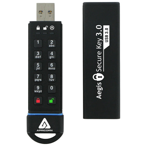 USB-Flash-Laufwerk Apricorn Aegis Secure Key 3.0 120GB 195MB/s USB Typ-A