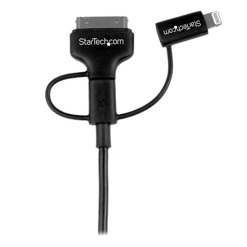 StarTech 1m 3-in-1 Ladekabel – USB auf Lightning, 30-polig & Micro-USB – MFi-zertifiziert
