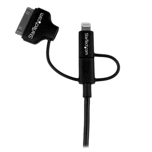 StarTech 1m 3-in-1 Ladekabel – USB auf Lightning, 30-polig & Micro-USB – MFi-zertifiziert