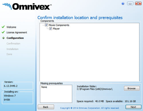 Omnivex Moxie Player, 1 – 9U, 1Y
