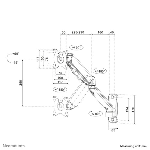 Neomounts WL70-450BL11 TV mount/stand