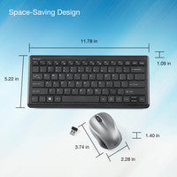 Wireless Keyboard Verbatim 70739 80% RF QWERTY Black Mouse Included