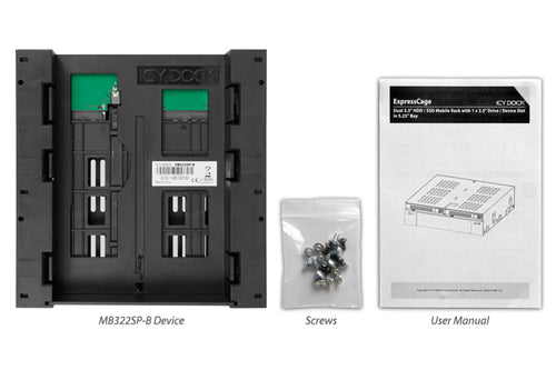 Icy Dock MB322SP-B drive bay panel