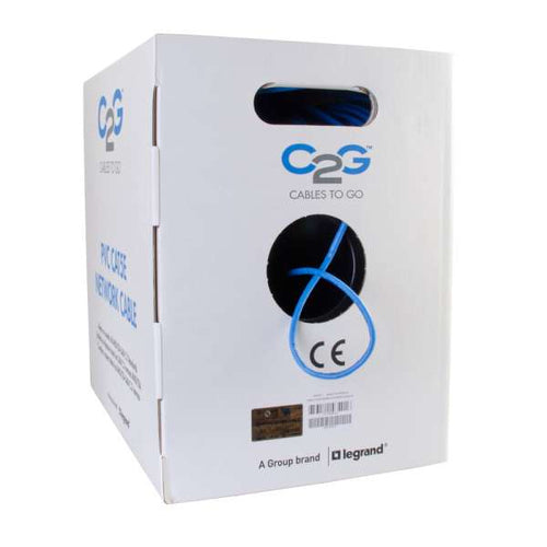 Cat5e Networking Cable C2G 1000ft UTP Blue Long-Distance