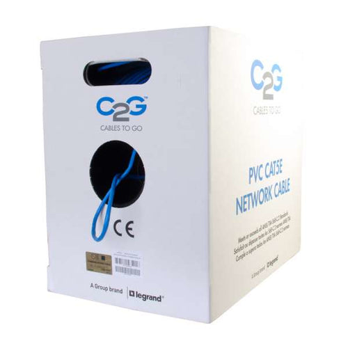 Cat5e Networking Cable C2G 1000ft UTP Blue Long-Distance