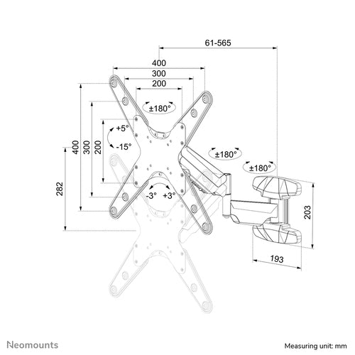 Neomounts WL70-550BL14 TV mount/stand
