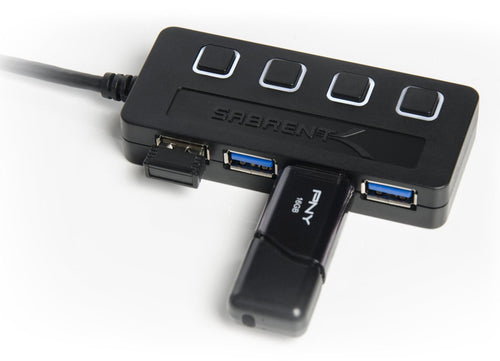 Sabrent 4-PORT USB 3.0 HUB WITH POWER ADAPTER