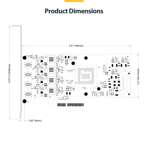StarTech.com P10Q4C-USB-CARD-LP interface cards/adapter