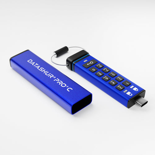 Sicherer USB Typ-C Flash Drive 128GB FIPS 140-3 zertifiziert iStorage datAshur PRO+C