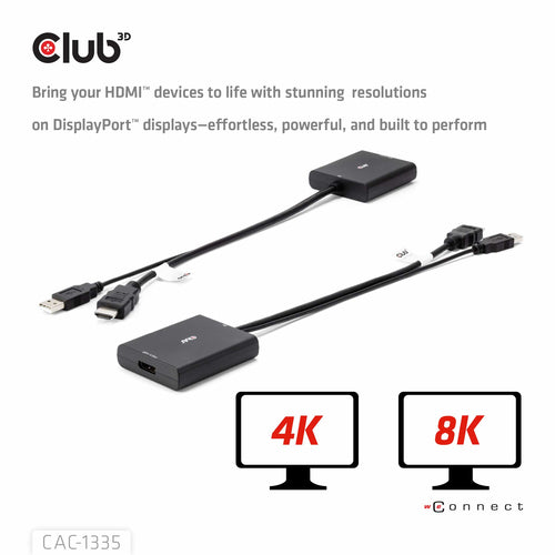 4K120Hz HDMI-Micro-USB-auf-DisplayPort-Aktivadapter 1m