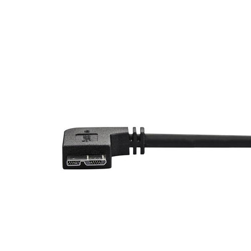 Schlankes Micro-USB-3.0-Kabel, 1 m, Stecker auf Stecker, rechtwinkliger Stecker